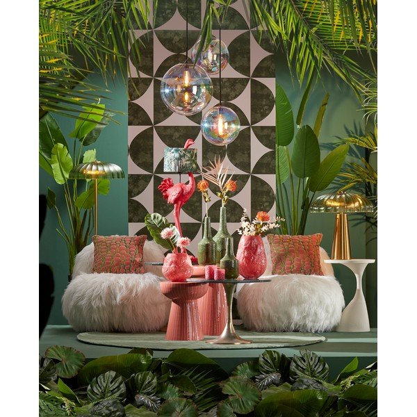 Lustră cu abajur din sticlă ø 30 cm Medina – Light & Living-image-4