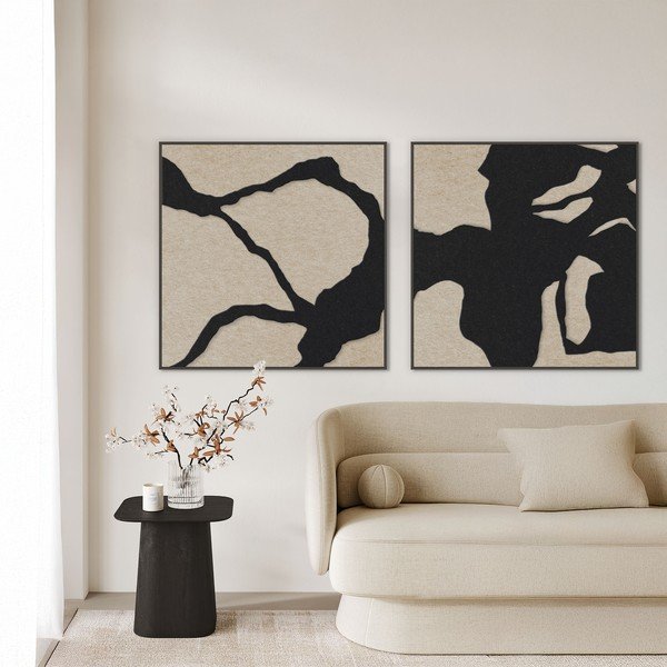 Tablou cu ramă/acustic 3D 102x102 cm Silent Shadow 1 – Malerifabrikken-image-2