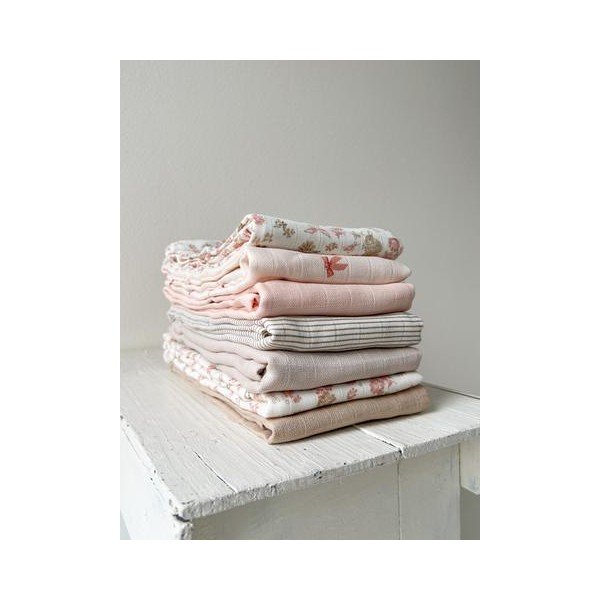 Scutece roz/bej 2 buc. din muselină 70x70 cm Bows – Cam Cam Copenhagen-image-3