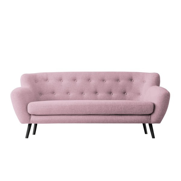 Canapea cu 3 locuri Kooko Home Rock, roz 