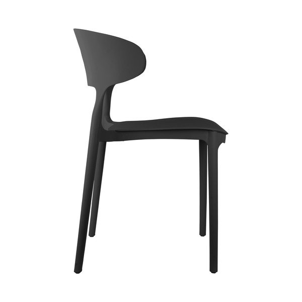 Scaune de dining negre 4 buc. din plastic Fain – Leitmotiv-image-3