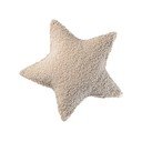 Pernă decorativă pentru copii maro deschis cu tapițerie din țesătură bouclé Star – Wigiwama