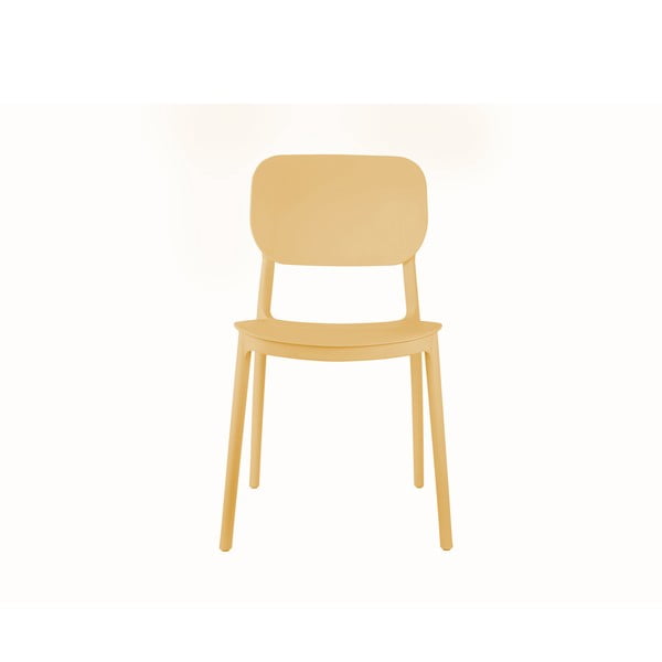 Scaun de dining galben din plastic Cheer – Leitmotiv-image-1