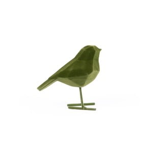 Statuetă decorativă PT LIVING Bird, înălțime 13,5 cm, verde închis