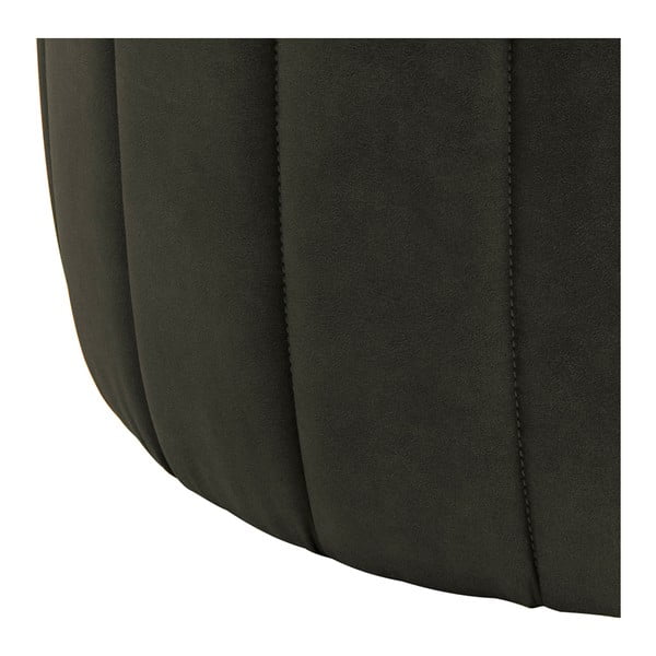 Puf cu husă din piele sintetică Actona Doria, ⌀ 60 cm, verde olive închis-image-2