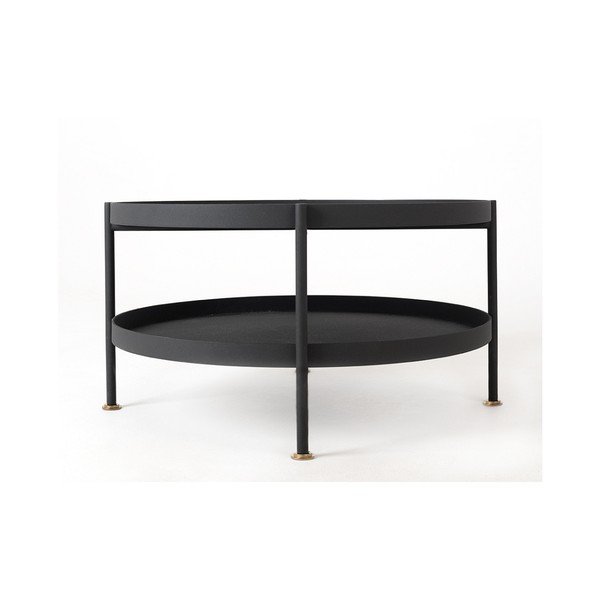 Masă de cafea CustomForm Hanna, ⌀ 60 cm, negru-image-3