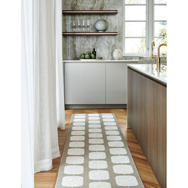 Covor tip traversă pentru interior și exterior bej/crem 70x200 cm Sten Light Nougat – Pappelina-image-3