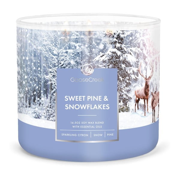 Lumânare parfumată Goose Creek Sweet Pine & Snowflakes, timp de ardere 35 h