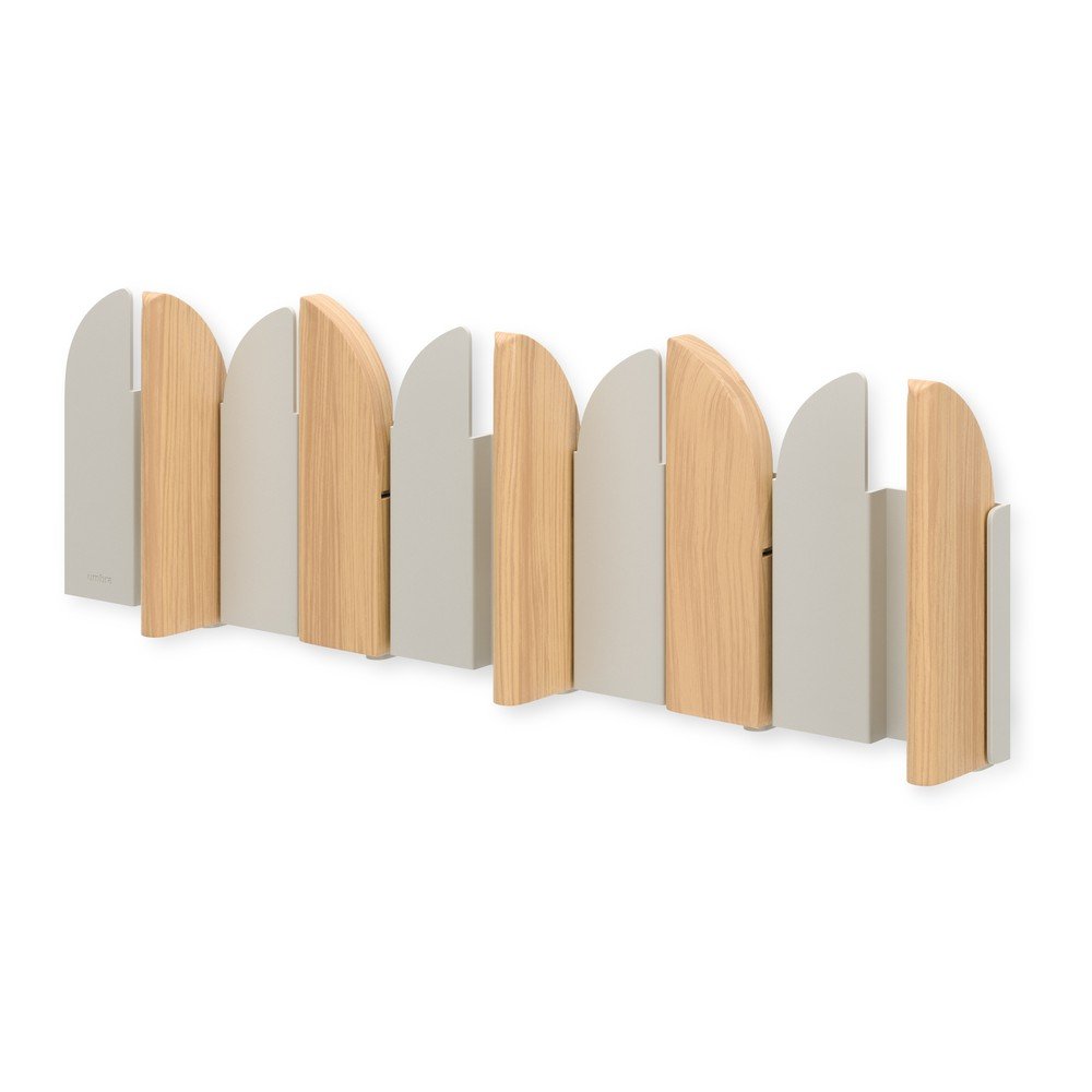 Cuier de perete bej/in culoare naturala din otel 43 cm Saloon – Umbra