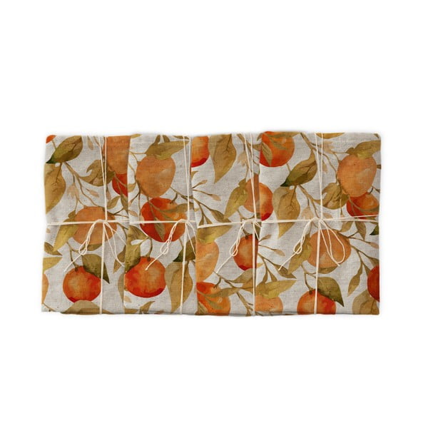 Set 4 șervețele textile Really Nice Things Oranges, lățime 40 cm