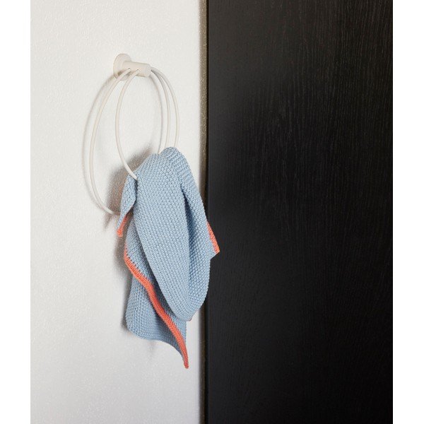 Suport pentru prosoape de perete din metal alb Loop – Hübsch-image-2