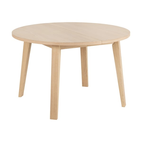 Masă de dining rotundă extensibilă cu blat cu aspect de lemn de stejar ø 120 cm A-Line – Actona