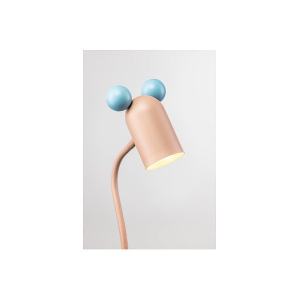 Veioză albastru-deschis/roz cu abajur din metal (înălțime 50 cm) Mouse – GTV-image-4