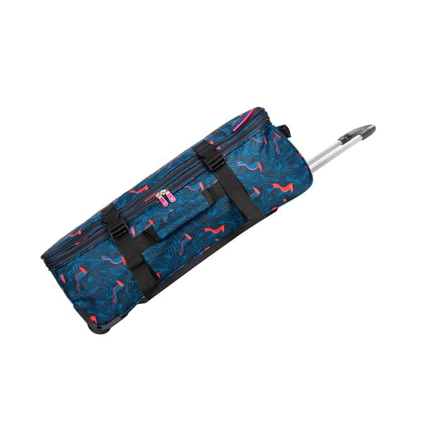 Geantă de voiaj cu roți Lulucastagnette Jungle, 91 l, albastru-image-4