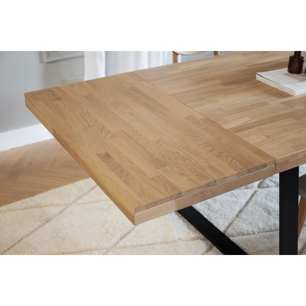 Extensie blat din lemn de stejar lustruit pentru masa de dining Rowico Brooklyn-image-1