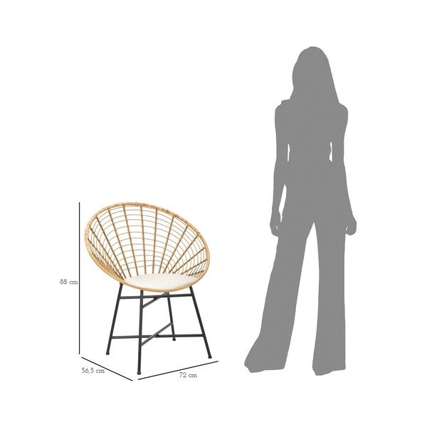 Scaun de dining în culoare naturală din metal Panama – Mauro Ferretti-image-3