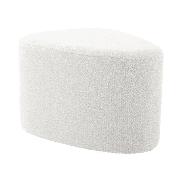 Taburet alb cu tapițerie din țesătură bouclé Ada – Leitmotiv