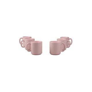 Set 6 căni Kütahya Porselen Classic, 330 ml, roz