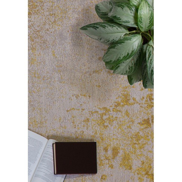 Covor de exterior galben ocru din fibre reciclate 200x290 cm Dara – Asiatic Carpets-image-3