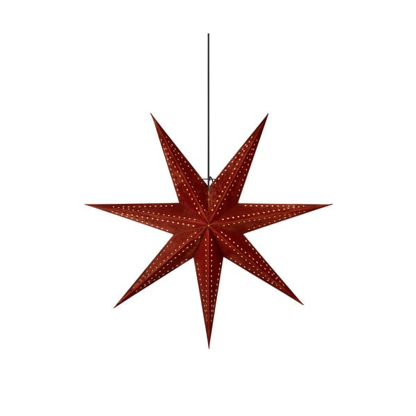 Decorațiune luminoasă roșie ø 75 cm  cu model de Crăciun Embla – Markslöjd