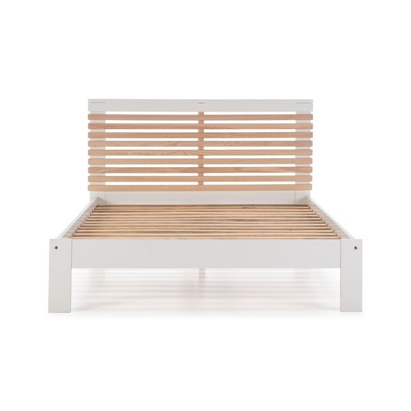 Pat matrimonial alb cu somieră 140x190 cm Vectra – Marckeric-image-2