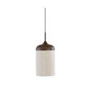 Lustră maro închis cu abajur textil ø 22 cm Dania – Light & Living