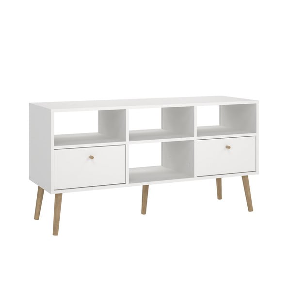 Comodă TV albă 117x61 cm Bodo – Tvilum-image-2