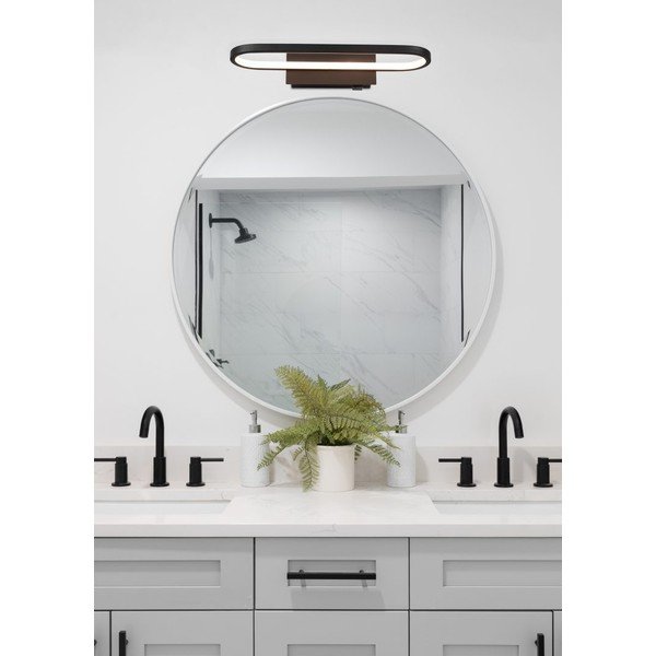 Aplică de perete negru-mat LED (lungime 40 cm) Gianni – Trio-image-1