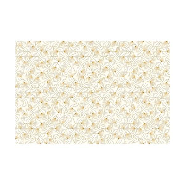 Tapet decorativ pentru mobilier Ambiance Hexoka, alb - galben-image-1