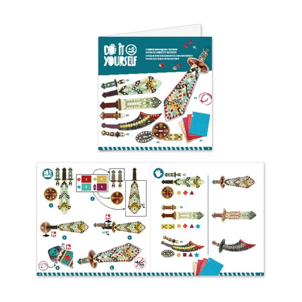 Set DIY 3 săbii Djeco Knight-image-1