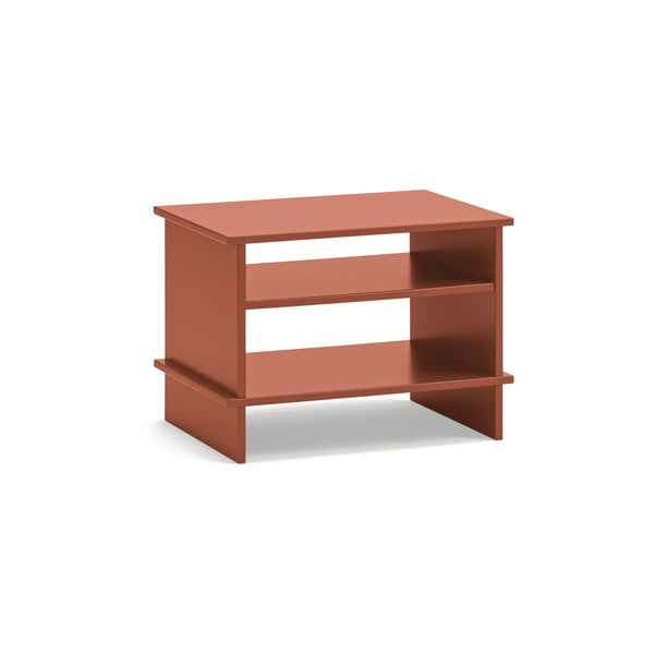 Noptieră cărămizie cu rafturi Inari – Teulat