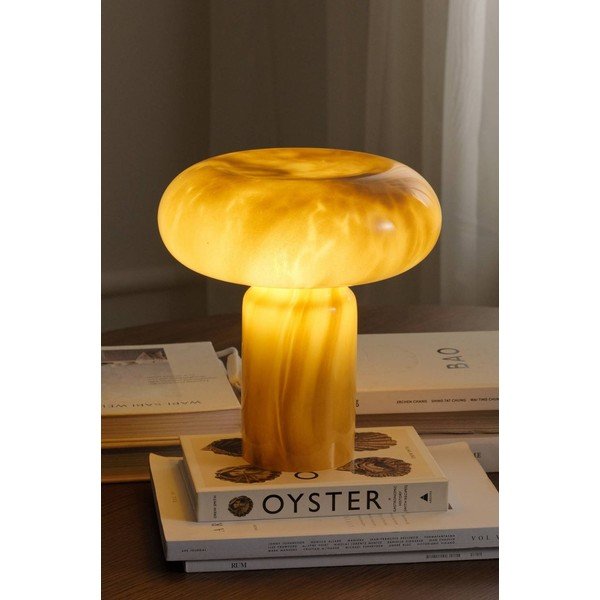 Veioză kaki din sticlă (înălțime 28 cm) Aurora – Ellos Home-image-1