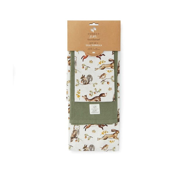 Prosoape de vase 3 buc. din bumbac 45x65 cm Forest Fable – Cooksmart ®