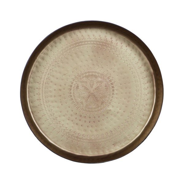 Tavă decorativă cu detalii din alamă BePureHome Waitress, Ø 44 cm-image-1