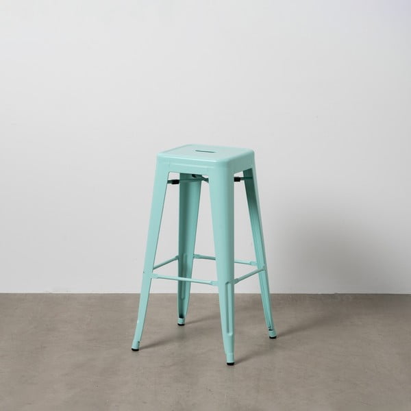 Set de scaune de bar turcoaz 2 buc. din metal (înălțime șezut 76,5 cm) – Ixia-image-1