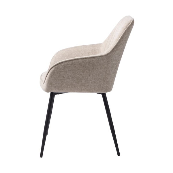 Scaun de sufragerie bej cu cotiere tapițat Nolan – Unique Furniture-image-2