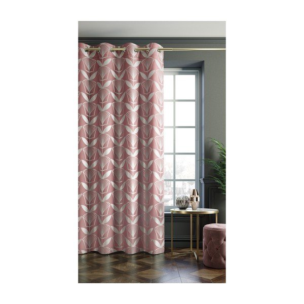 Draperie AmeliaHome Floris, 140 x 250 cm, roz-image-1