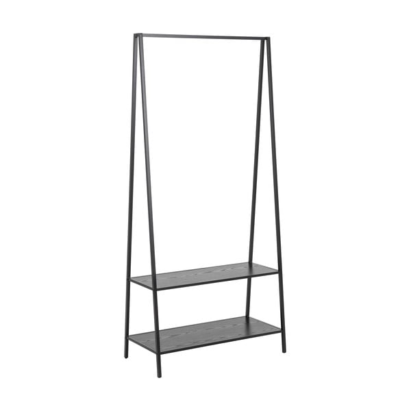 Suport pentru haine negru cu aspect de lemn de frasin Seaford – Actona-image-2