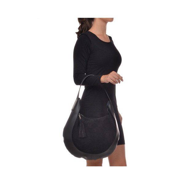 Geantă din piele Isabella Rhea Moon Nero, negru-image-3