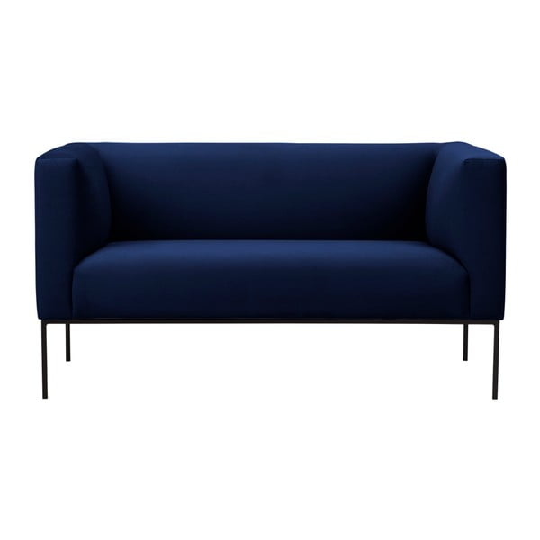 Canapea din catifea cu 2 locuri Windsor & Co Sofas Neptune, albastru închis