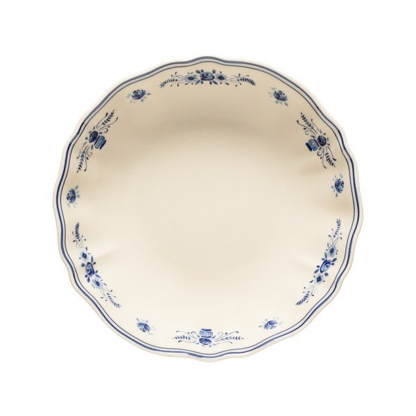 Farfurie albastră/bej pentru servire din gresie ø 23 cm Vila – Costa Nova