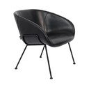 Fotoliu din piele ecologică Zuiver Feston, negru