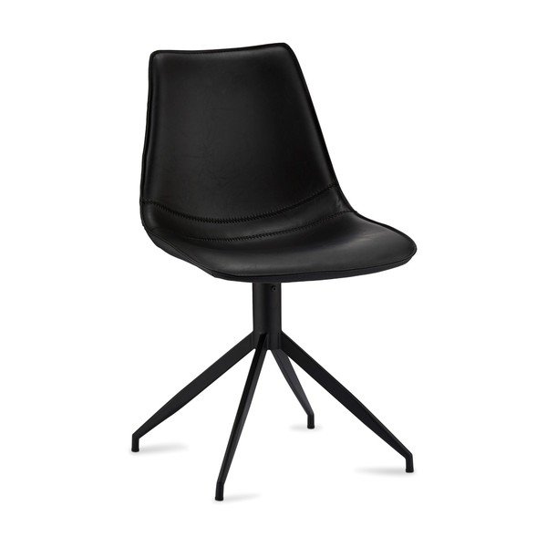 Scaune de dining negre rotative 2 buc. Isabel – Furnhouse