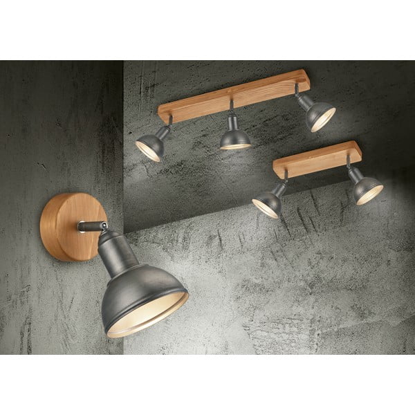 Spot gri închis/în culoare naturală 11x18 cm Delhi – Trio-image-1