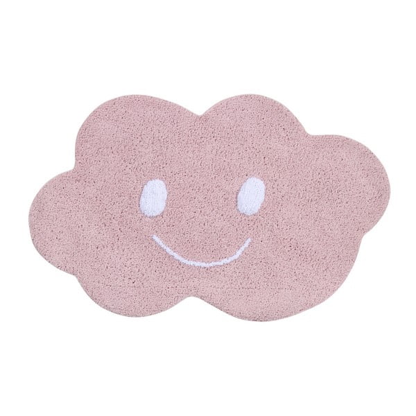 Covor din bumbac Happy Decor Kids Cloud, 75 x 115 cm, roz