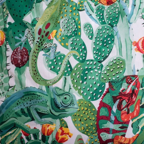 Lenjerie de pat fosforescentă pentru copii verde din bumbac pentru pat de o persoană 140x200 cm Chameleon – Jerry Fabrics-image-4