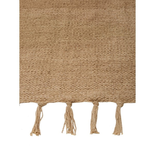 Covor țesut manual din bumbac Westwing Collection Agneta, 120 x 180 cm, maro deschis-image-4