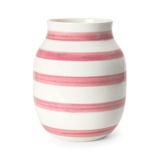 Vază din ceramică Kähler Design Omaggio, înălțime 20 cm, alb - roz
