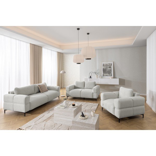 Canapea gri deschis 154 cm Helio – Ropez-image-1