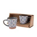 Căni albastre 2 buc. pentru espresso din ceramică 100 ml Rings – Dakls